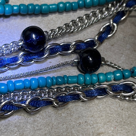 Lia Sophia Shades of Blue Multi Style 28” Chain - Picture 5 of 7